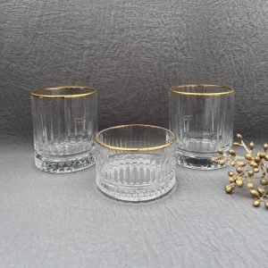 Paşabahçe Elysia 3-Piece Snack Set Golden Touch - Image 2