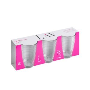 Lav Apollon 3-Piece Beverage Glass - 415cc - Image 2