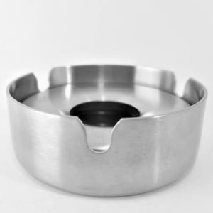 Steel Ashtray With Lid - Image 1