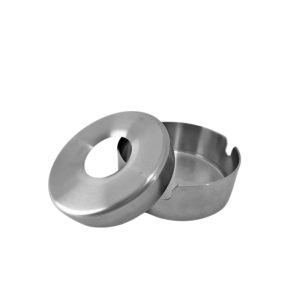 Steel Ashtray With Lid - Image 3