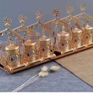 Otantik Home Coffee Cup Set with Presentation Holder for 6 people - Image 2