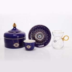 Nazar Boncuğu Koleksiyonu Tea Cup and Murra Cup Set - Image 1
