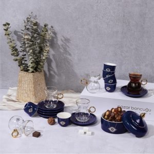 Nazar Boncuğu Koleksiyonu Tea Cup and Murra Cup Set - Image 2
