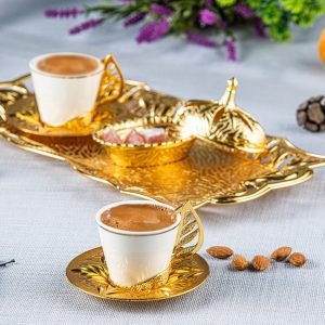 Yaprak 2 - Person Coffee Set (With Gilded Rim) - Image 1