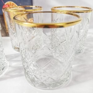 Pasabahce Timeless Crystal Whiskey Golden Touch Glass 345 cc - Image 3
