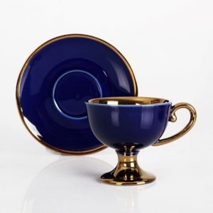 Gold Standing Porcelain Coffee Cup Set of 6 - Image 6