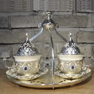 Coffee Cup Set & Glass & Hanging Tray - Image 1