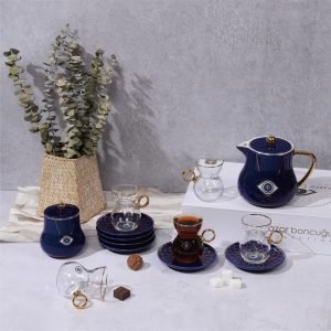 Nazar Boncuğu Collection Tea Glass & Infuser Set - Image 1