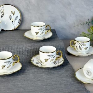 Paçi-Hürrem Gilded Coffee Cup Set - Image 1
