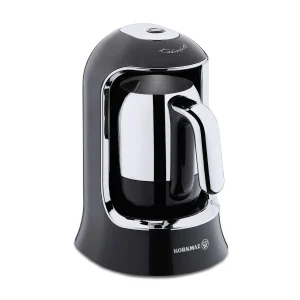 Korkmaz Kahvekolik Black/Chrome Automatic Coffee Machine - Image 2