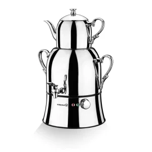 Korkmaz Nosta Mega Inox/Chrome Samovar - Image 1