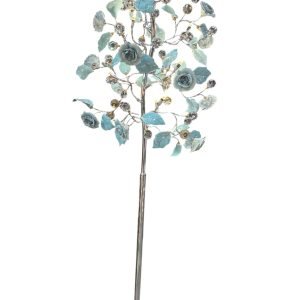 Flower floor lamp ( blue + silver ) - Image 2