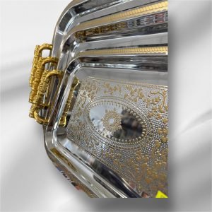 Golden silver tray set - Image 3