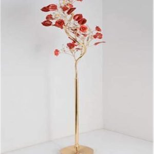 Flower floor lamp( red + gold ) - Image 1