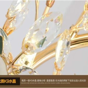 Flower floor lamp( red + gold ) - Image 3