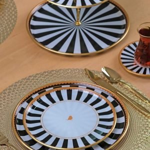 Black Line Cake Plates set - Image 1