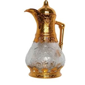 GLASS FLASK/gold - Image 1
