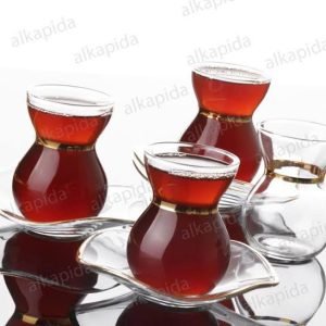Pasabahce  golden line tea set - Image 1