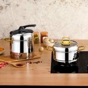 NOVA 4 Piece Pressure Cooker Set Gold - Image 1