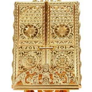 Islamic metal Quran box (gold) - Image 1