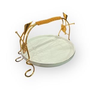 Service plate ( white and gold ) - Image 1